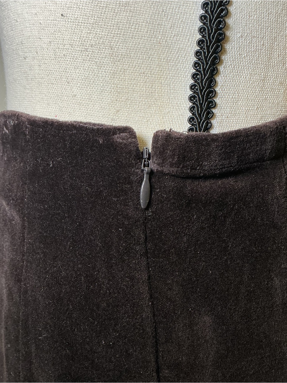 Soft Surroundings 1X Brown Cotton Skirt with Bronze Sequin Embellishment - Picture 9 of 9